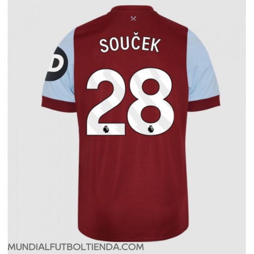 Camiseta West Ham United Tomas Soucek #28 Primera Equipación Replica 2023-24 mangas cortas